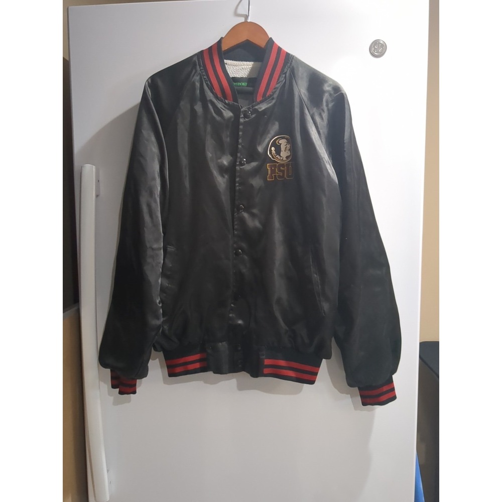 Vintage Bridgeport USA 80s FSU Florida State Seminoles Osceola‎ Black Jacket XL